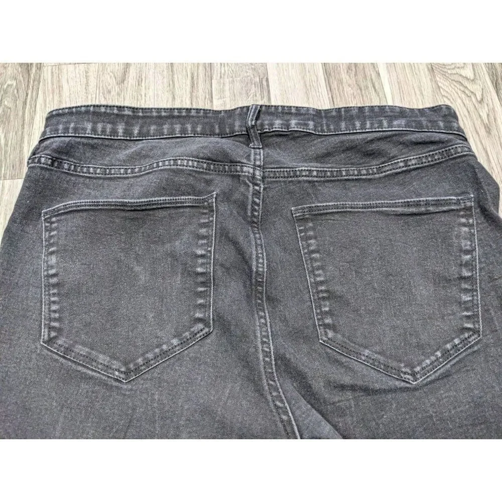 (3/$35) &Denim By‎ H&M Size 36 Skinny Ankle Regular Waist Black Denim Jeans